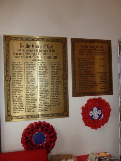 Oorlogsmonument Banbury Methodist Church #1