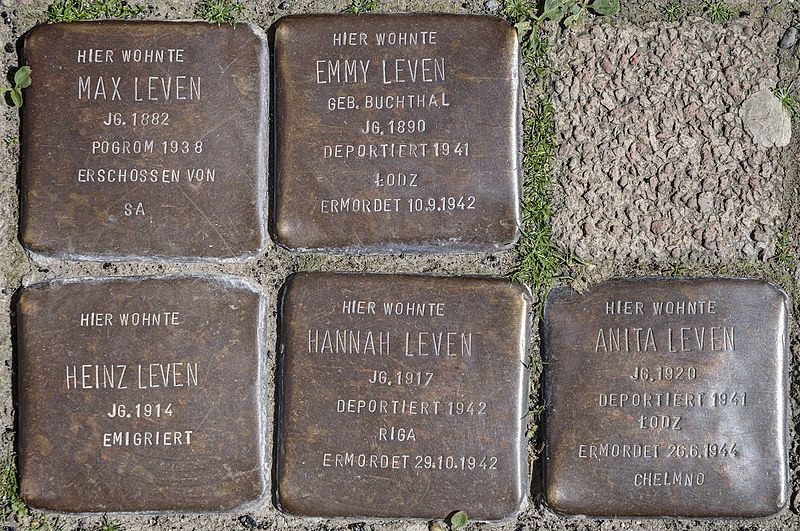 Stolpersteine Max-Leven-Gasse 5 #1