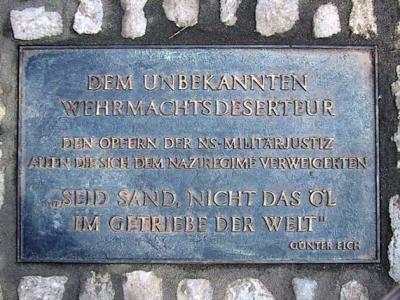 Memorial Unknown Deserters German Wehrmacht #3
