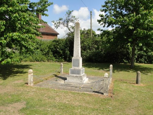 War Memorial Beck Row, Holywell Row and Wilde Street