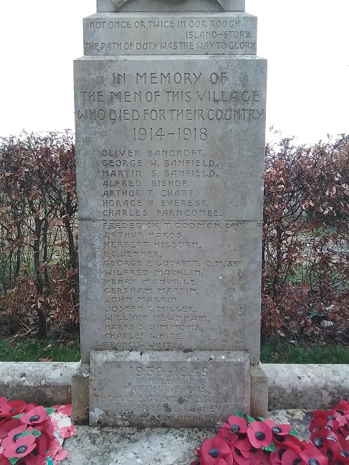 Oorlogsmonument Wivelsfield Green #3