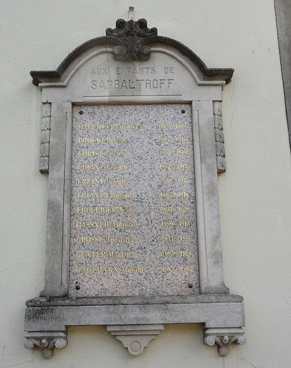 World War I Memorial Sarraltroff #1