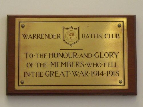 Oorlogsmonument Warrender Baths Club #1