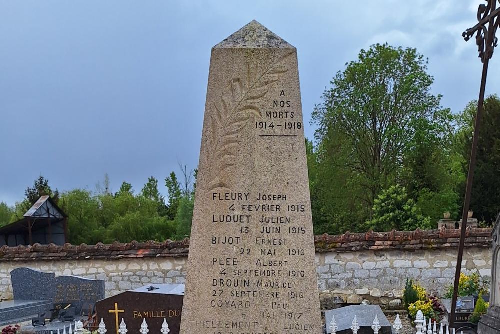 Oorlogsmonument Begraafplaats Granges-sur-Aube