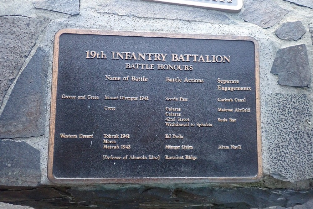 Gedenkteken Voor Het 19e Infanteriebataljon En Gepantserde Regiment #4