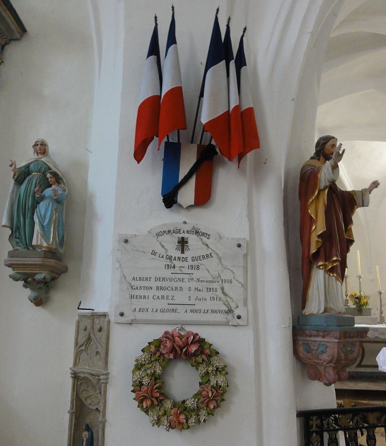 Monument Eerste Wereldoorlog Kerk Mligny-le-Petit