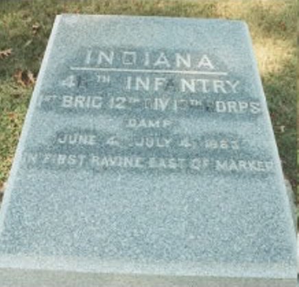 Positie-aanduiding Kamp 46th Indiana Infantry (Union) #1