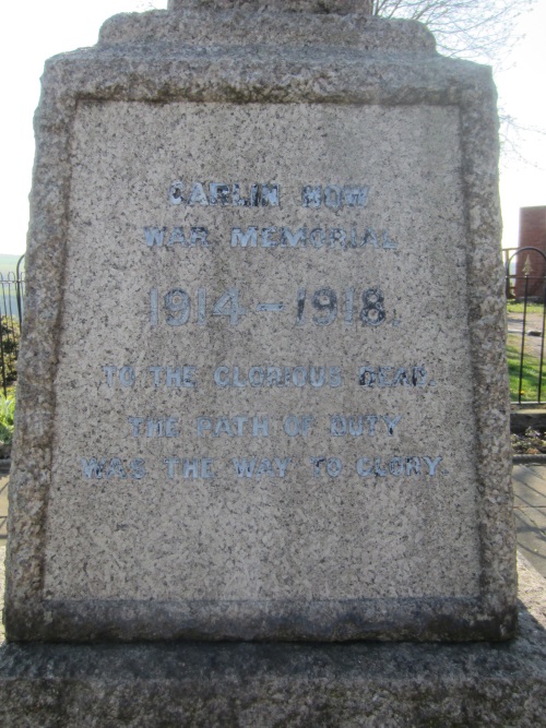 Oorlogsmonument Carlin How #2