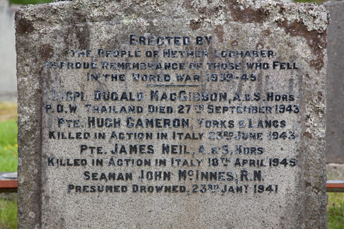 War Memorial Innis-na-Birlinn Cemetery #2