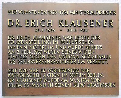 Gedenktekens Erich Klausener & Alexander Schwab #1