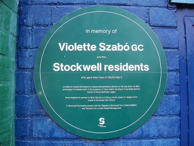 Muurschildering Violette Szabo #3