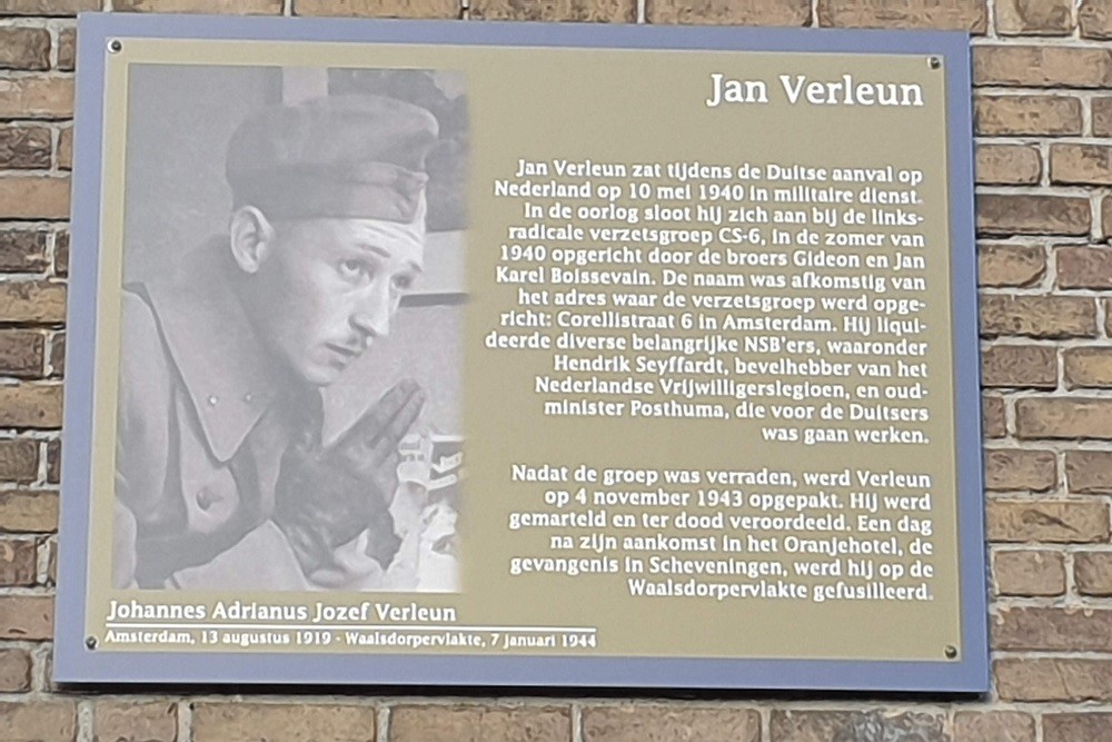 Memorial Plates Slotermeer Verleunstraat