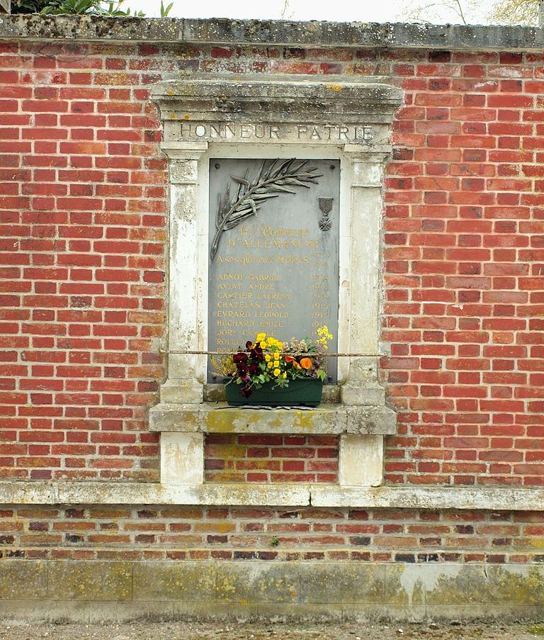 Monument Eerste Wereldoorlog Allemanche-Launay-et-Soyer #1