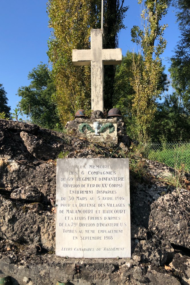 Duitse Bunker Malancourt / Monument 69e R.I. & 79th US Infantry Division #4