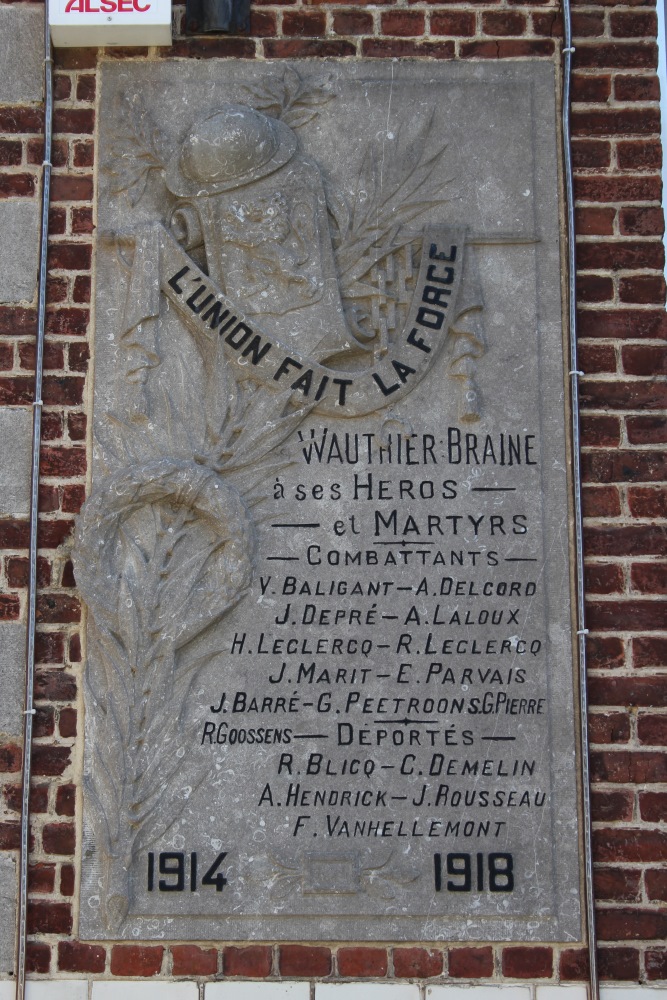 Commemorative Plates War Victims Wauthier-Braine #2
