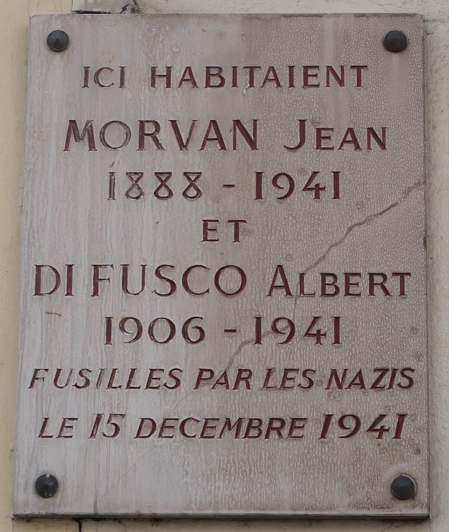 Gedenkteken Jean Morvan en Albert di Fusco
