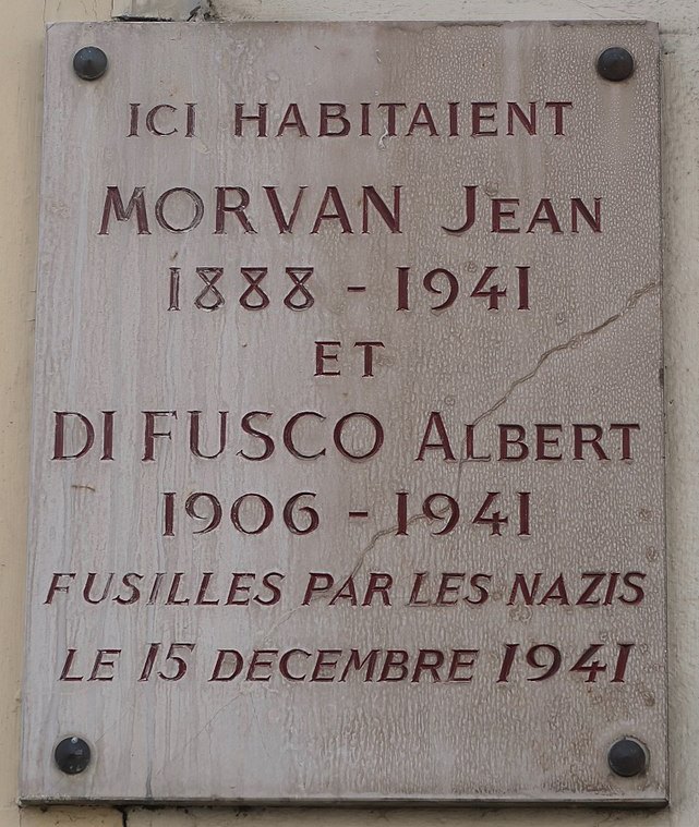 Gedenkteken Jean Morvan en Albert di Fusco #1