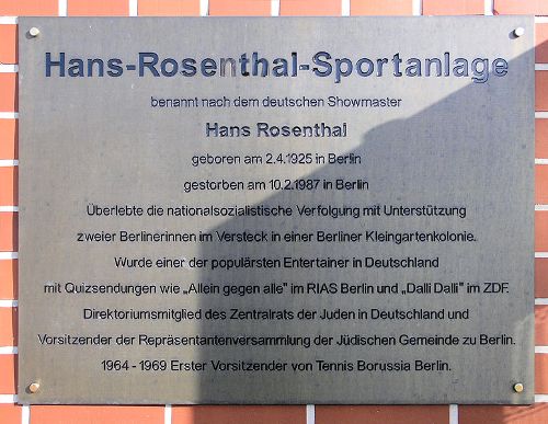 Plaque Sports-complex Hans Rosenthal