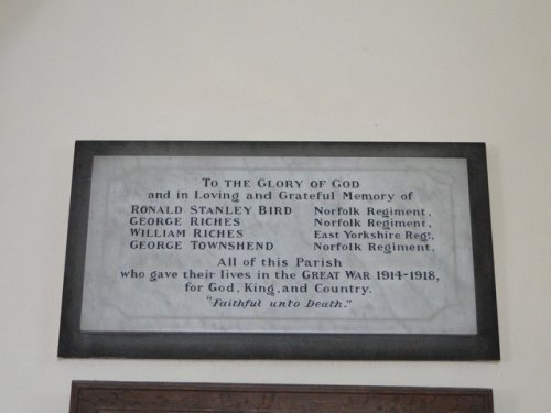 War Memorial Ashmanhaugh Church