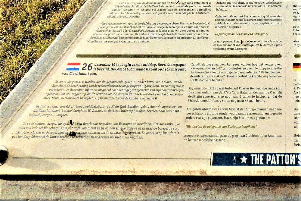 Patton's Route Marker Clochimont-Hompré #3