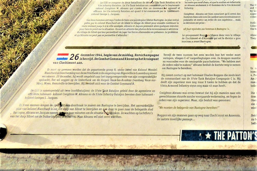 Patton Route Marker Clochimont-Hompr #3