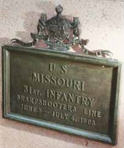 Position Marker Sharpshooters-Line 31st Missouri Infantry (Union) #1