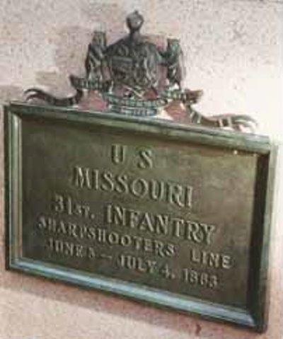 Positie-aanduiding Scherpschutterslinie 31st Missouri Infantry (Union) #1