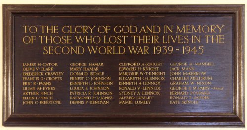 War Memorial Emmanuel Church Forest Gate #2