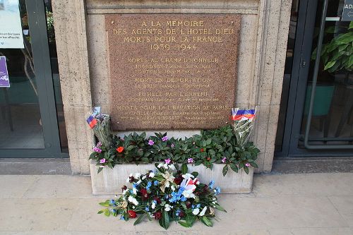 Monument Omgekomen Medewerkers WO2 Htel-Dieu #1