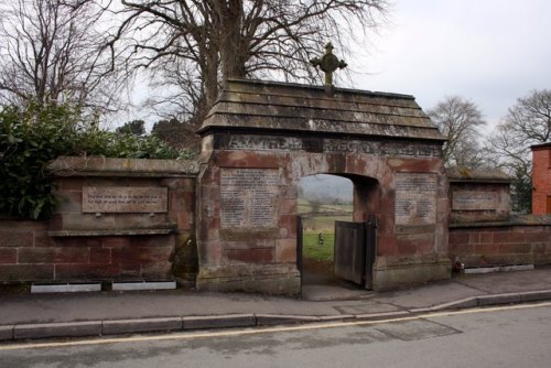 War Memorial Cheddleton