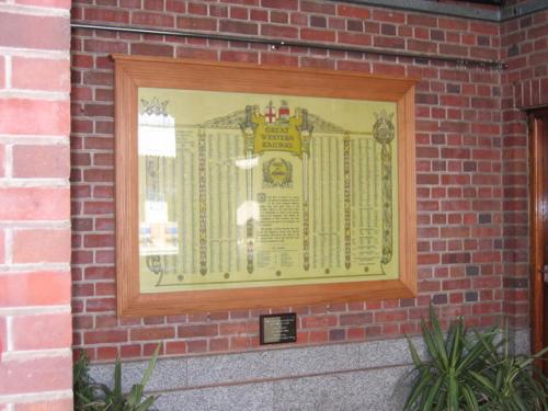 War Memorial Great Western Railway