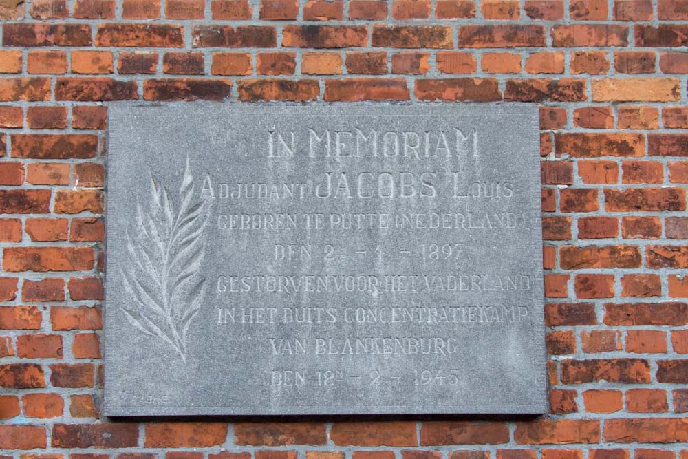 Memorial Stone Adjutant Jacobs Arendonk