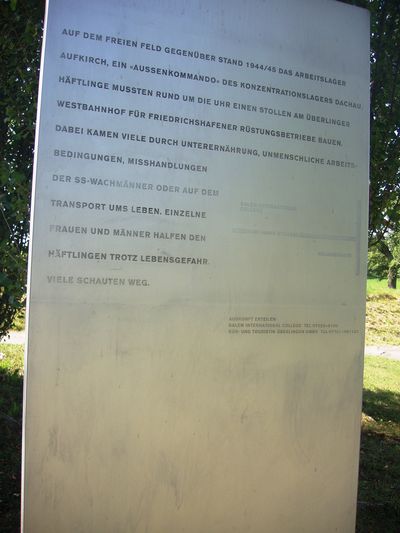 Monument KZ-Labour Bearing Aufkirch #3