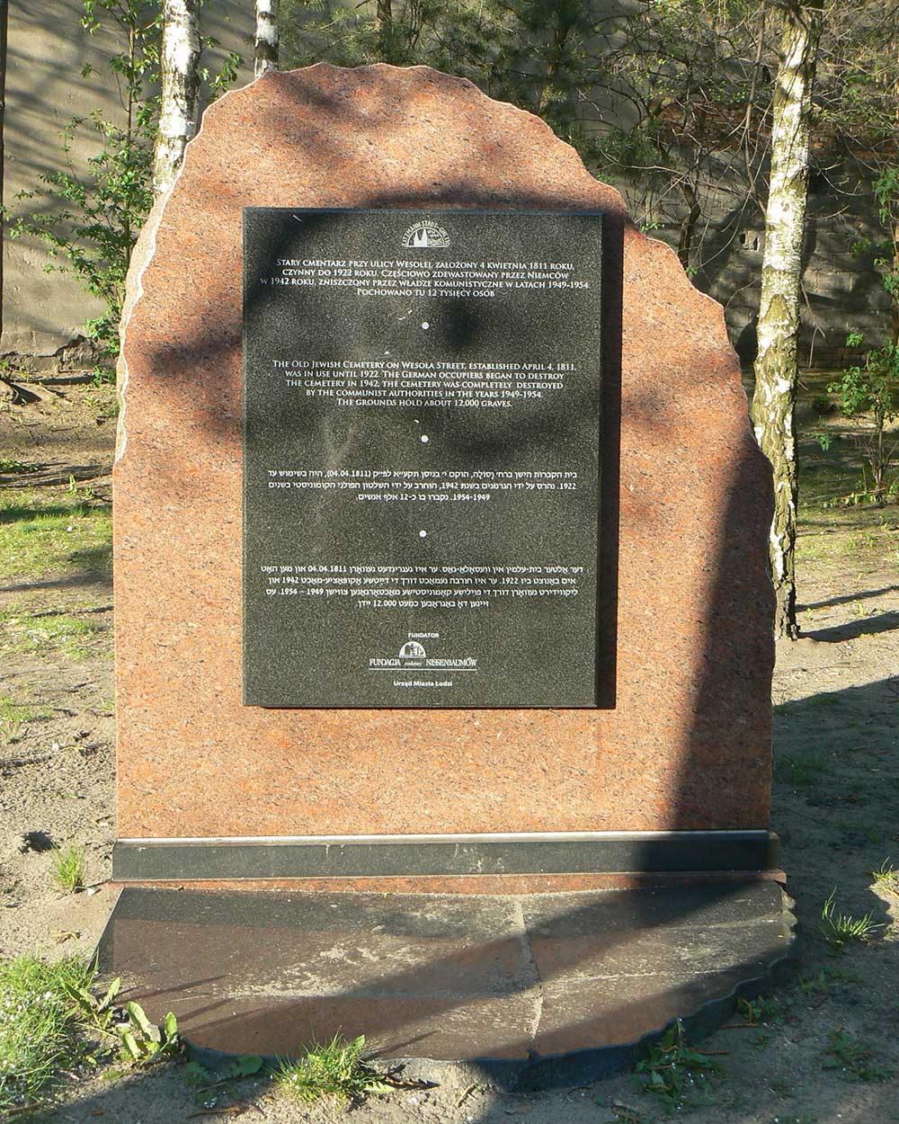 Monument Oude Joodse Begraafplaats Lodz