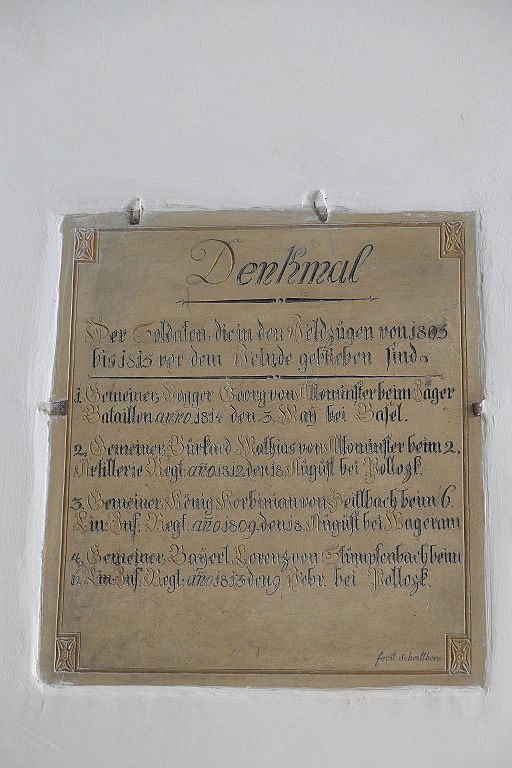 Memorial Wars 1805-1815 Altomünster