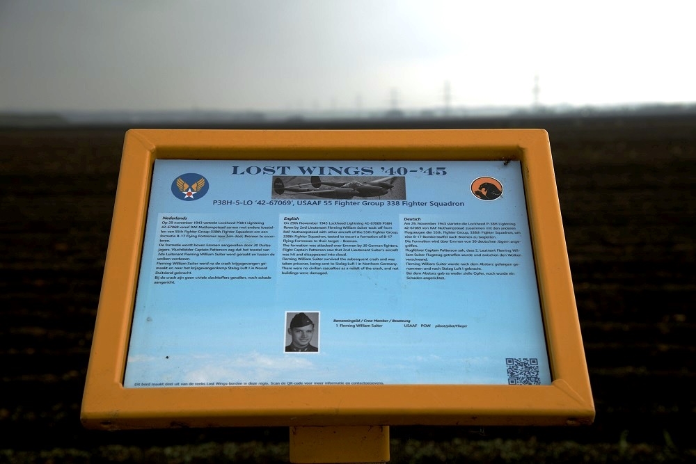 Memorial Sign Crash Location P-38H-5-LO 42-67069 #3