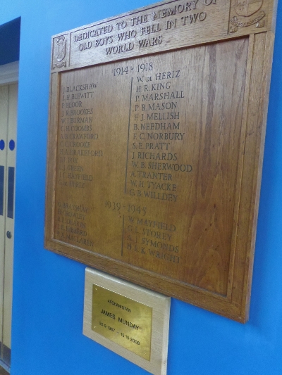 Oorlogsmonument Coleshill School