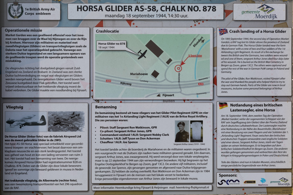 Informatiebord Locatie Noodlanding Airspeed Horsa #2