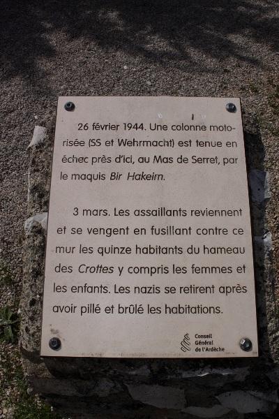 Memorial Murdered Residents Hameau des Crottes #3