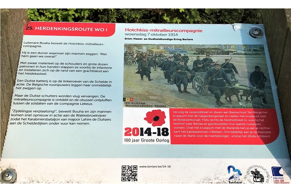 Herdenkingsroute 100 jaar Groote Oorlog - Informatiebord 25 #1