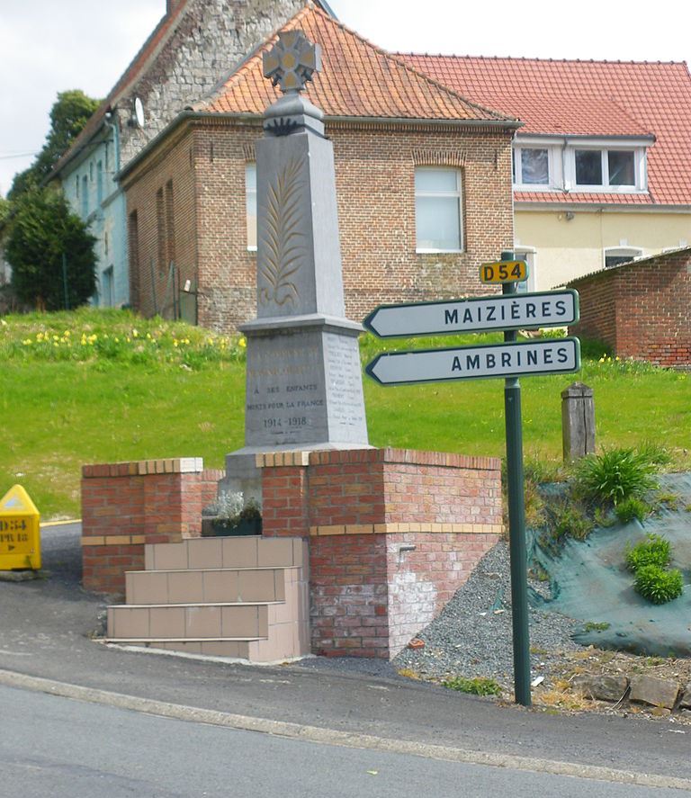 Oorlogsmonument Magnicourt-sur-Canche