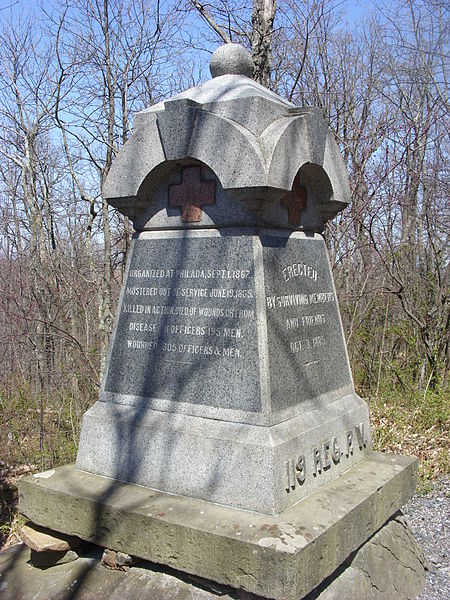 Monument 119th Pennsylvania Infantry #1