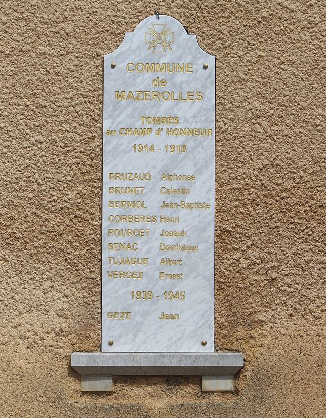 War Memorial Mazerolles