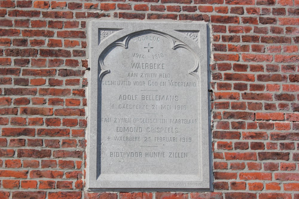 Commemorative Plate First World War Waarbeke #2