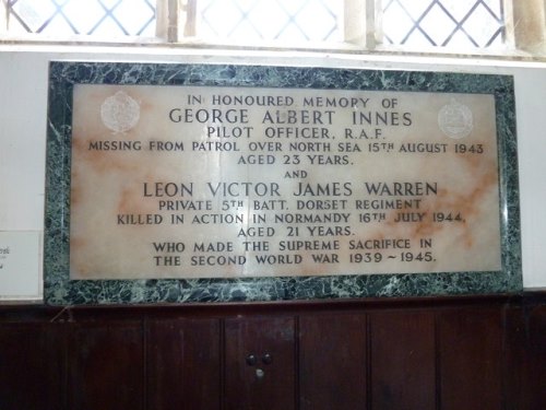 Oorlogsmonument St. Peter Church Hinton St. Mary #1
