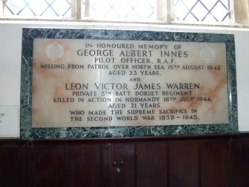 War Memorial St. Peter Church Hinton St. Mary