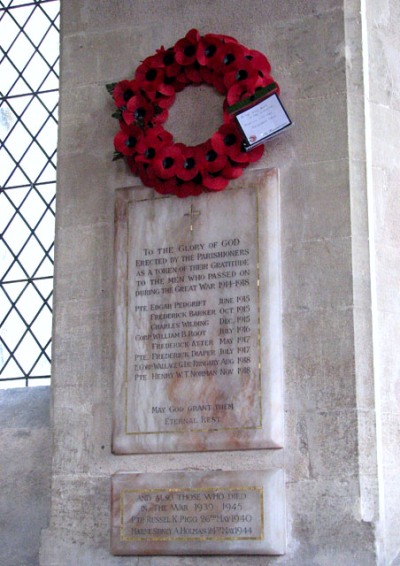 Oorlogsmonument All Saints Church #1