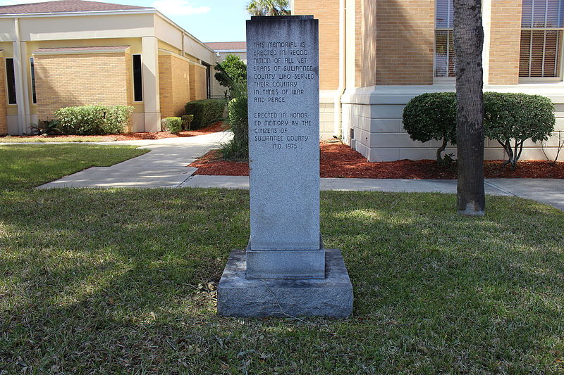 Monument Veteranen Suwannee County #1