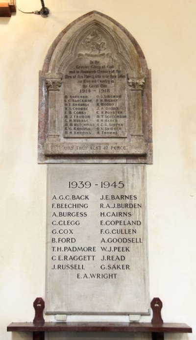 War Memorial St. Werburgh Church