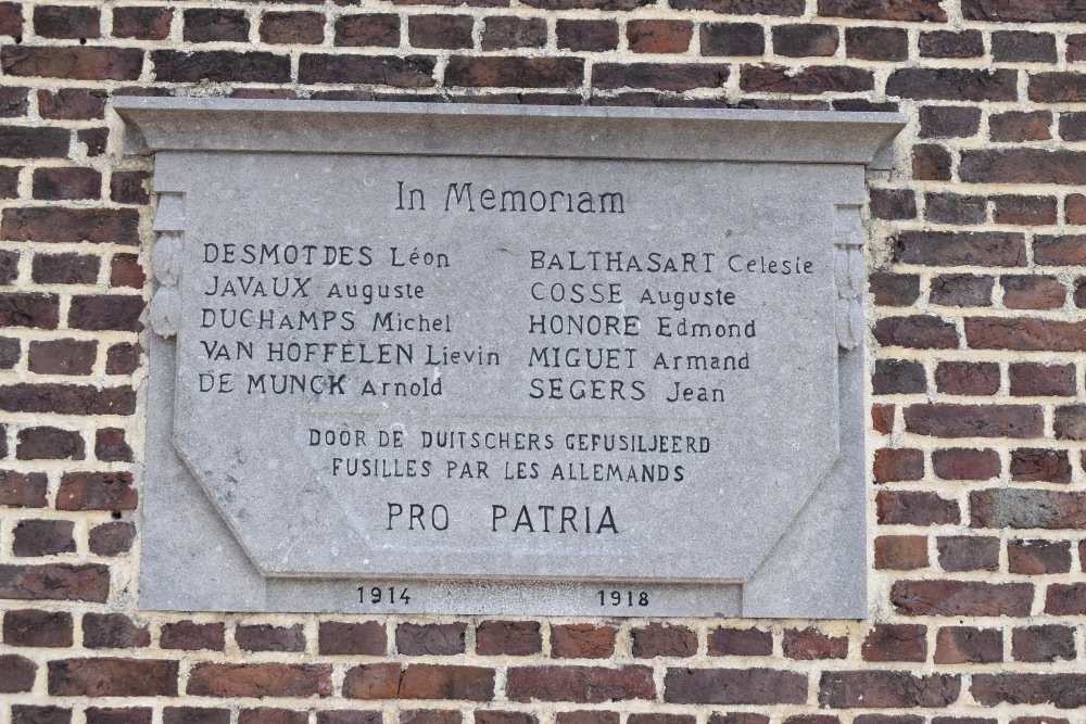 Memorial Executed Victims First World War